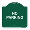 Signmission Designer Series Sign-No Parking 2, Green & White Aluminum Sign, 18" x 18", GW-1818-23789 A-DES-GW-1818-23789 - alternate 1